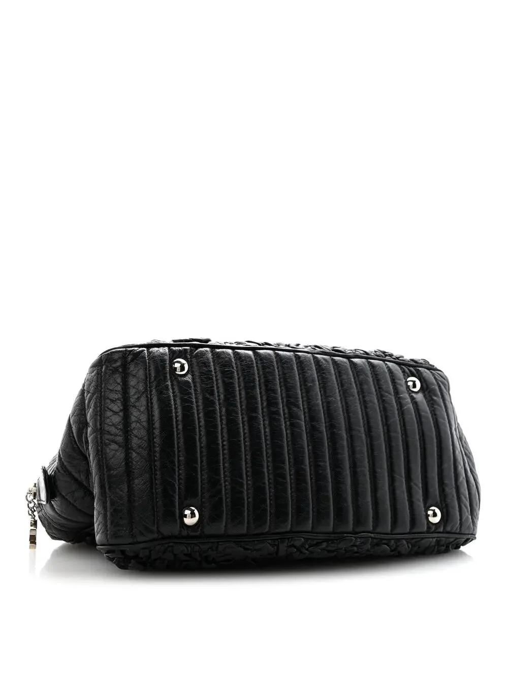 Chanel Lambskin Astrakhan Bowler Black #307057C13B